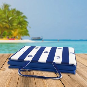 Tengerparti nyugágy CSÍK ÉS HORGONY 137x49 cm, kék-fehér