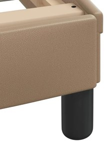 vidaXL cappuccino színű műbőr ágykeret Dover 100x200 cm