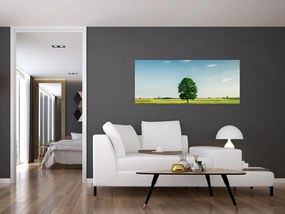 Egy fa képe egy rét közepén (120x50 cm)