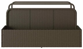 barna polyrattan medence melletti úszótároló 110x100x57 cm