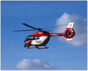 Poszterek 50x40 Piros-fehér Helikopter
