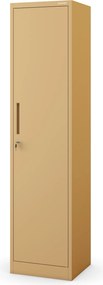 Keskeny fém irodai iratszekrény, bézs, 450x1850x400 mm: ALEX Fresh Style
