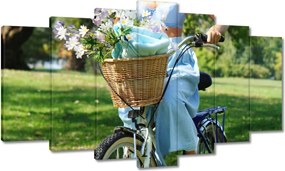 Vászonkép 140x80 Nő virágokkal