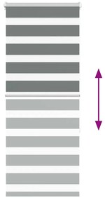 zebrafüggönnyel sötét szürke szövetszélesség 50,9 cm poliészter