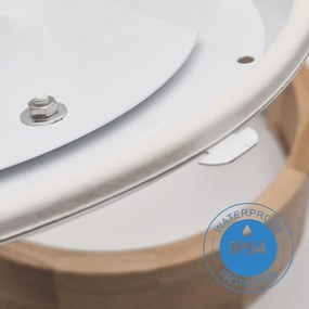 OAK mennyezeti lámpa, 2xE27/15W/230V, IP54, tölgy, Ø 27 cm