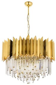 CRYSTALLINE láncos csillár 8xE27/40W/230V aranyszínű