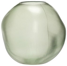 Sole zöld üveg váza, magasság 20 cm - Hübsch