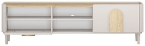 Amilio RTV szekrény 170 cm - kasmír / olajozott tölgy / világos tölgy fogantyú