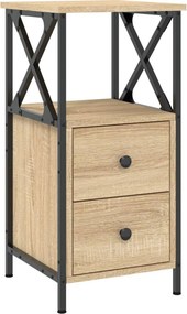 vidaXL sonoma tölgy színű szerelt fa éjjeliszekrény 34x35,5x70 cm