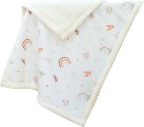 Fehér renforcé pamut gyerek takaró 75x100 cm Abc – Mijolnir