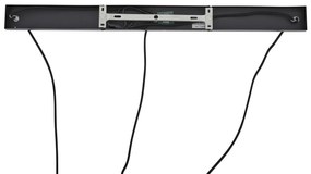 Design függőlámpa fekete szivárványos üveggel, téglalap alakú, 3-lámpás - Mallon