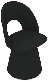 Fekete kárpitozott étkezőfotel Kalo – Makamii