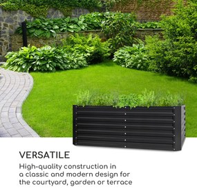 Blumfeldt High Grow Straight, emelt ágyás, 200 x 60 x 100 cm, 1200 l, acél