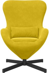 vidaXL Tojásfotel Sárga 63 x 73 x 90 cm Bársony