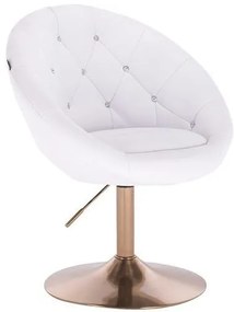 HC8516CN Fehér modern műbőr szék arany lábbal