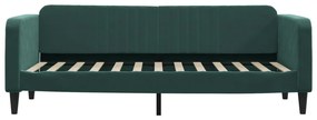 sötétzöld bársony kanapéágy 80 x 200 cm