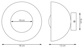 Fali lámpa BIBI 1xG9/8W/230V bézs