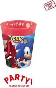 Sonic a sündisznó Sega micro prémium műanyag pohár szett 4 db-os 250 ml