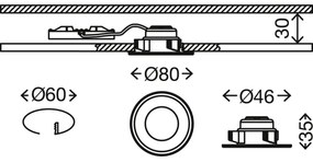 Briloner 7197-039-KÉSZLET 3x LED Dimmelhető fürdőszobai lámpa LED/4,5W/230V IP44