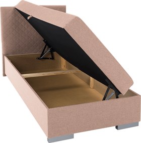 Boxspring ágy, egyszemélyes, rózsaszín, 90x200, univerzális, ADARA