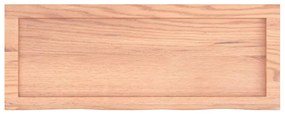világosbarna kezelt tömör tölgyfa fali polc 80x30x(2-4) cm