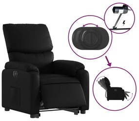 vidaXL elektromos fekete műbőr felállást segítő dönthető fotel