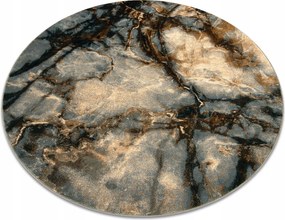 Étkezőszőnyeg Nappaliba Omega Elian gyapjú márvány Kő zöld kör 200 cm