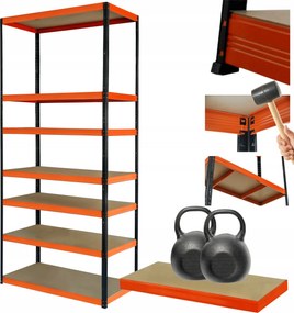 Tárolószekrény fém állvány Helios 270x120x40cm 7Px275kg Magas