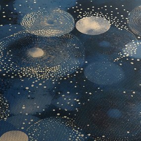 Kép - Kék-arany gyűrűk (120x50 cm)