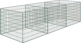 Outsunny Komposztáló 1680 Liter, 270 x 90 x 70 cm 3-állású Gyors Komposztáló Acélból, Időjárásálló Thermokomposztáló Nyitott Rácsos Dizájnnal, Kerti K