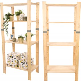 Könyvespolc játékpolc fa könyvespolc kamra 179cm Fenyő