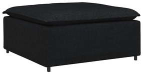 fekete moduláris kanapé lábzsámoly modul 100x100x48 cm
