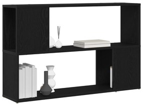 Fekete Tölgy Könyvespolc 100x24x63 cm Műgyanta