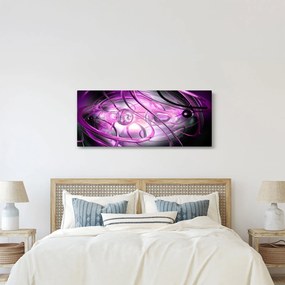 Gyönyörű lila absztrakció képe (120x50 cm)
