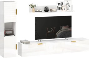HOMCOM 3 részes lebegő TV faliszekrény polccal és tárolóval — max. 140 cm (55") TV-hez | Aosom