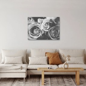 Kép - Rózsa, fekete-fehér (70x50 cm)