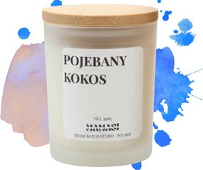 Kókusz illatú szójagyertya 180ml csavaros kupakkal