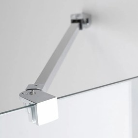 Stuxi Eco Walk-in zuhanyfal, 70x195 cm, 6 mm vastag vízlepergető biztonsági üveggel, 195 cm magas, helytakarékos sarok stabilizátorral