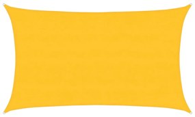 sárga négyszögletű HDPE napvitorla 160 g/m² 5x8 m
