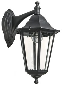 Klasszikus kültéri fali lámpa fekete IP44 - New Orleans down