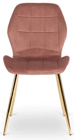Elegáns Bársony Étkezőszék Rózsaszín/Arany Színben. IRYS
