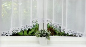 Kész függöny fátyol gipiurával 300x150 cm fehér