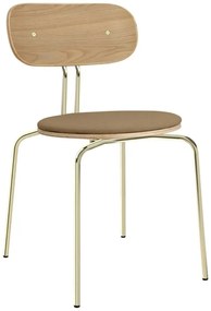 Curious design szék, bézs, arany színű láb