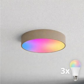 BRILAGI-LED RGBW dimmelhető fürdőszobai mennyezeti lámpatest CLARE 3xE27/12W/230V IP54 bézs