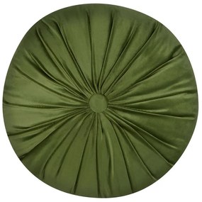 Zöld bársony díszpárna ⌀ 38 cm BODAI Beliani