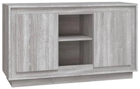 szürke sonoma színű szerelt fa tálalószekrény 102x35x60 cm