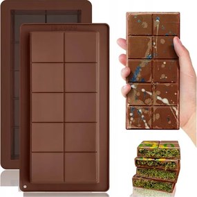 2X Szilikon Öntőforma Csokoládé Tábla Praliné Jég Viasz Nagy