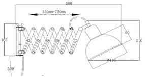 Markslöjd 108104 - Fali lámpa RIGGS 1xE27/60W/230V brass