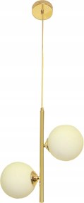 Függőlámpa Mennyezeti Csillár Gömbök Modern arany Led 2*G9 tejfehér
