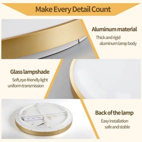 BRILAGI - dimmelhető LED lámpatest GLASS POOL DOUBLE LED/80W/230V 60 cm arany + távirányító